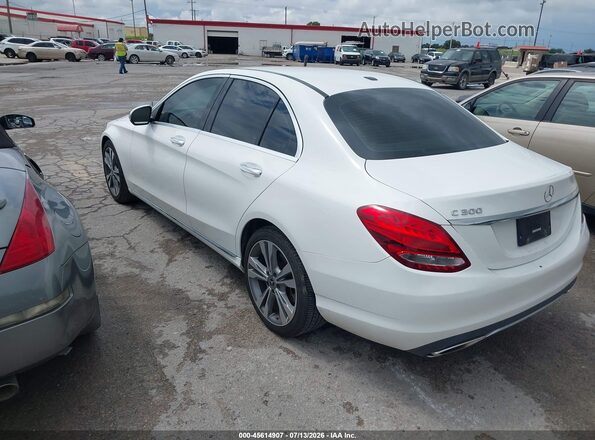 55SWF4JB7HU215516 2017 MERCEDES-BENZ C-CLASS White Trasero izquierdo
