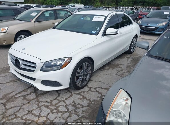 55SWF4JB7HU215516 2017 MERCEDES-BENZ C-CLASS White Vista tres cuartos delantera izquierda