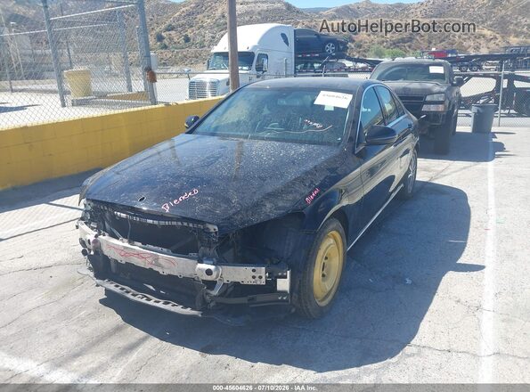 55SWF4JB7HU227780 2017 MERCEDES-BENZ C-CLASS Black Առջևի ձախ երեք քառորդ տեսարան