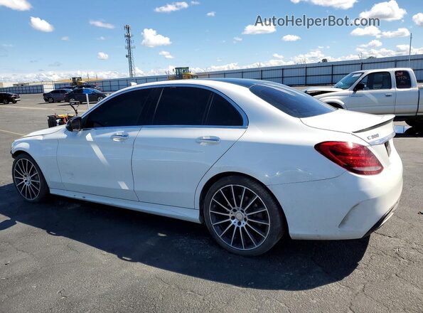 55SWF4JB8GU123670 2016 MERCEDES-BENZ C White Tył lewy