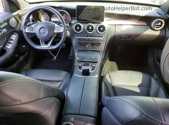 55SWF4JB8GU123670 2016 MERCEDES-BENZ C White Widok deski rozdzielczej