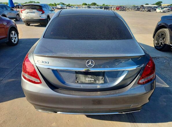 55SWF4JB8HU176466 2017 MERCEDES-BENZ C Gray უკანა ხედი