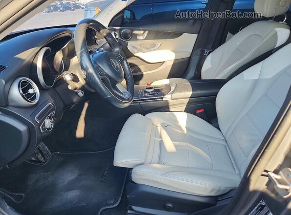 55SWF4JB8HU176466 2017 MERCEDES-BENZ C Gray წინა სალონის ხედი