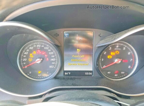 55SWF4JB8HU196250 2017 MERCEDES-BENZ C White Вид щитка приладів