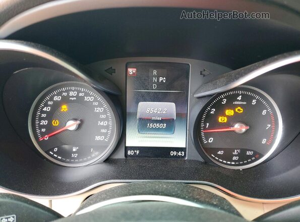 55SWF4JB8HU202872 2017 MERCEDES-BENZ C White Widok zestawu wskaźników