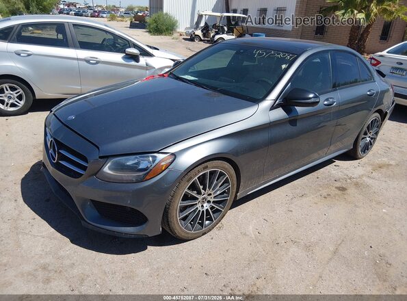 55SWF4JB8HU226248 2017 MERCEDES-BENZ C-CLASS Серый Передняя левая четверть