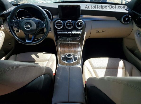 55SWF4JB8JU241175 2018 MERCEDES-BENZ C White Dashboard view