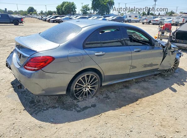 55SWF4JB8JU243752 2018 MERCEDES-BENZ C Gray Trasero derecho