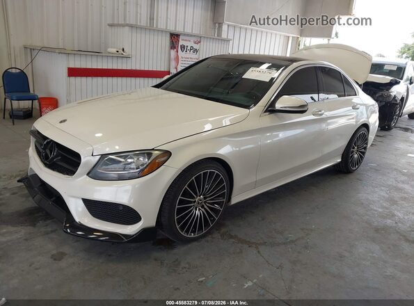 55SWF4JB8JU246859 2018 MERCEDES-BENZ C-CLASS White Przód lewy