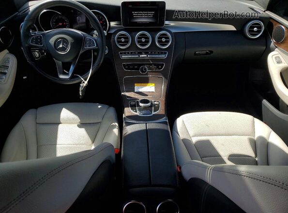 55SWF4JB8JU274869 2018 MERCEDES-BENZ C White Առջևի վահանակի տեսք