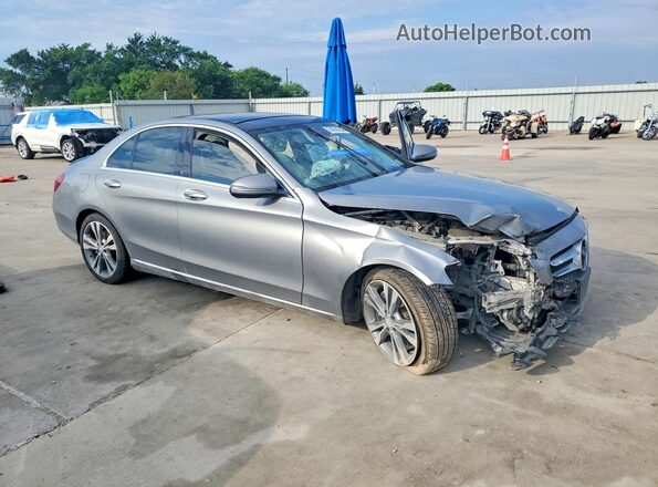 55SWF4JB9GU145581 2016 MERCEDES-BENZ C Серый Передняя правая четверть