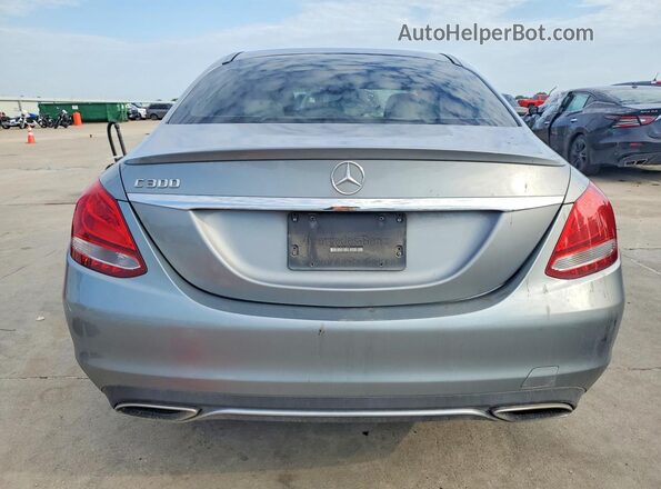 55SWF4JB9GU145581 2016 MERCEDES-BENZ C Серый Вид сзади