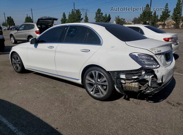 55SWF4JB9HU224458 2017 MERCEDES-BENZ C White Trasero izquierdo