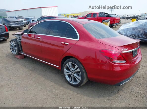 55SWF4JB9JU250158 2018 MERCEDES-BENZ C-CLASS Red Tył lewy