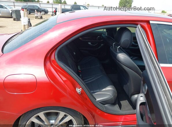55SWF4JB9JU250158 2018 MERCEDES-BENZ C-CLASS Red Widok naklejki z numerem VIN