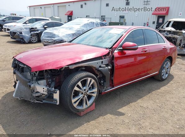 55SWF4JB9JU250158 2018 MERCEDES-BENZ C-CLASS Red Przód lewy