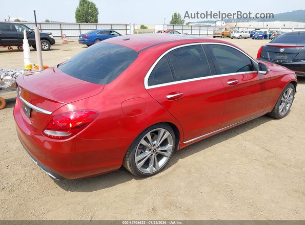 55SWF4JB9JU250158 2018 MERCEDES-BENZ C-CLASS Red Tył prawy