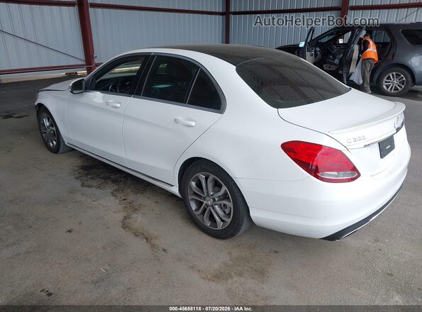 55SWF4JBXGU139806 2016 MERCEDES-BENZ C-CLASS White Trasero izquierdo