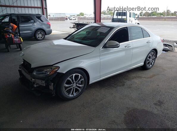 55SWF4JBXGU139806 2016 MERCEDES-BENZ C-CLASS White Vista tres cuartos delantera izquierda