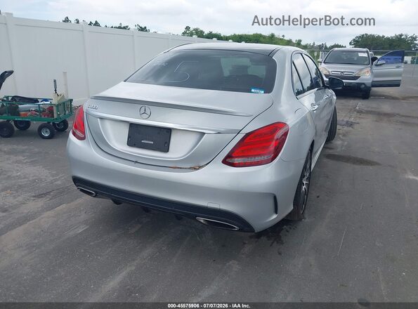 55SWF4JBXGU156606 2016 MERCEDES-BENZ C-CLASS Silver Հետևի աջ