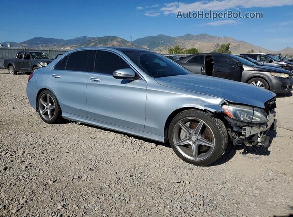55SWF4JBXGU178458 2016 MERCEDES-BENZ C Серебряный Передняя правая четверть