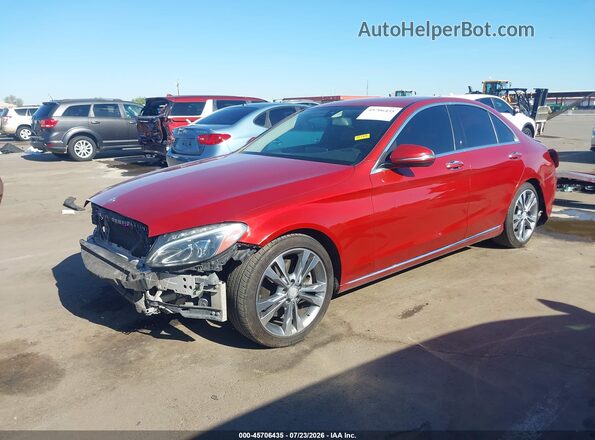 55SWF4JBXHU180941 2017 MERCEDES-BENZ C-CLASS Maroon Front left