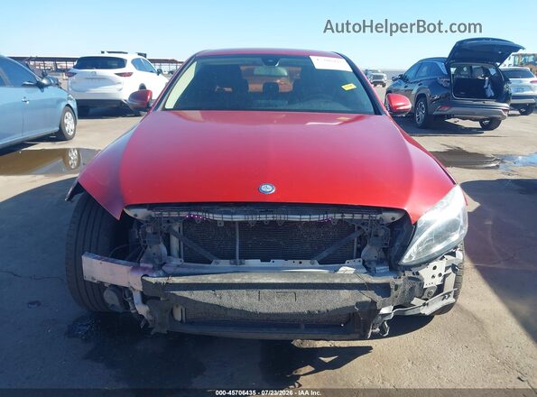 55SWF4JBXHU180941 2017 MERCEDES-BENZ C-CLASS Maroon Front view