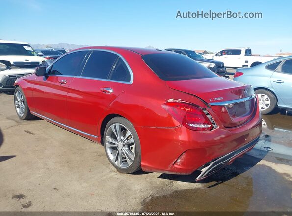 55SWF4JBXHU180941 2017 MERCEDES-BENZ C-CLASS Maroon Rear left