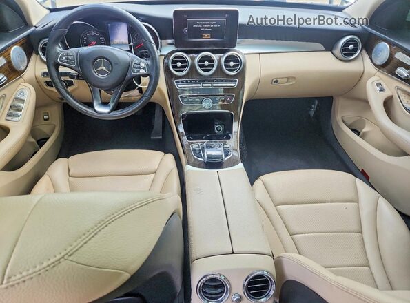 55SWF4JBXJU260794 2018 MERCEDES-BENZ C White წინა პანელის ხედი