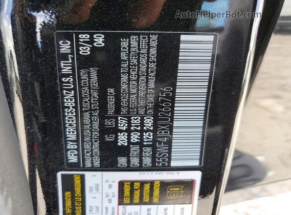 55SWF4JBXJU266756 2018 MERCEDES-BENZ C Black Շարժիչի բաժամունքի տեսք