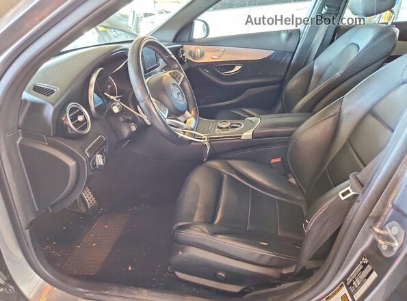 55SWF4JBXJU270984 2018 MERCEDES-BENZ C Gray Front interior view
