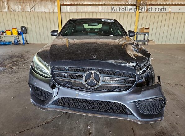 55SWF4JBXJU270984 2018 MERCEDES-BENZ C Gray Front view