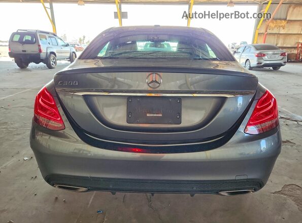 55SWF4JBXJU270984 2018 MERCEDES-BENZ C Gray Rear view