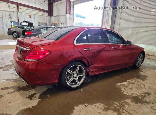 55SWF4KB0GU125122 2016 MERCEDES-BENZ C Red Հետևի աջ