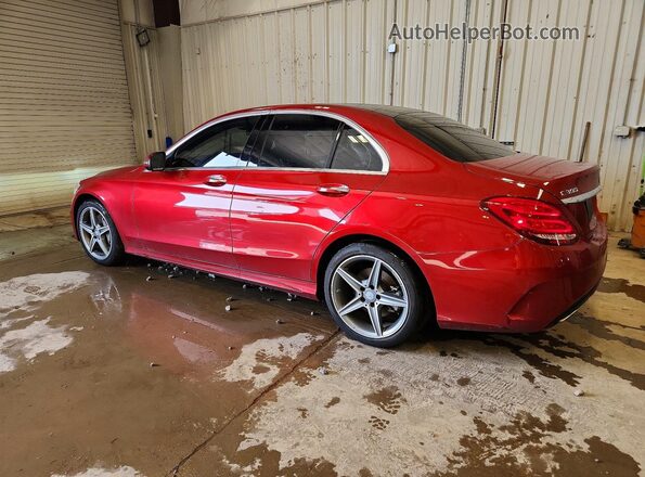 55SWF4KB0GU125122 2016 MERCEDES-BENZ C Red Հետևի ձախ