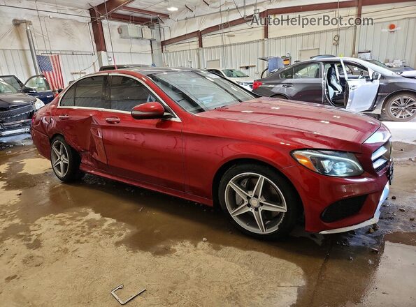 55SWF4KB0GU125122 2016 MERCEDES-BENZ C Red Առջևի աջ