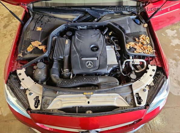 55SWF4KB0GU125122 2016 MERCEDES-BENZ C Red Սալոնի հետևի տեսք