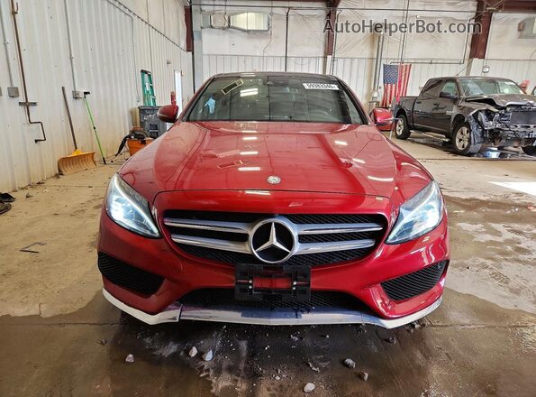 55SWF4KB0GU125122 2016 MERCEDES-BENZ C Red Դիմացի տեսք
