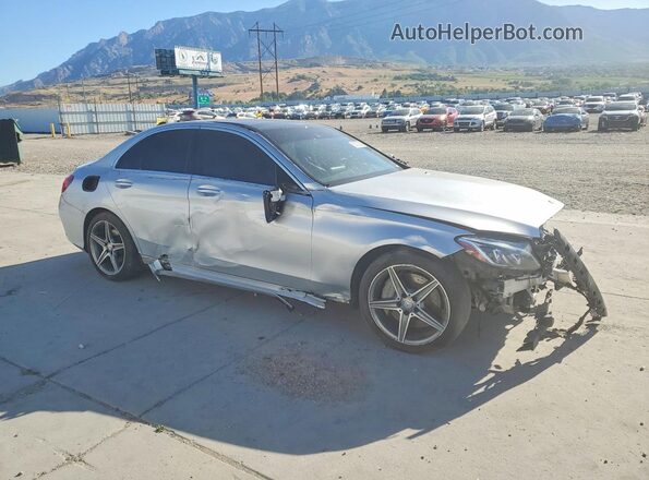 55SWF4KB0GU127520 2016 MERCEDES-BENZ C Серый Передняя правая четверть