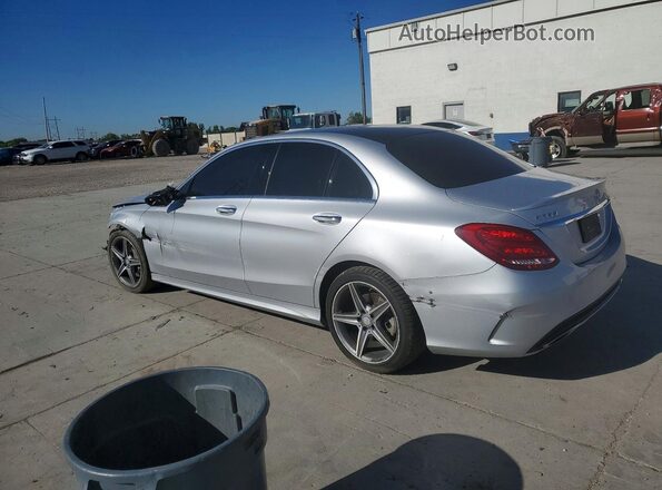 55SWF4KB0GU127520 2016 MERCEDES-BENZ C Серый Задняя левая четверть