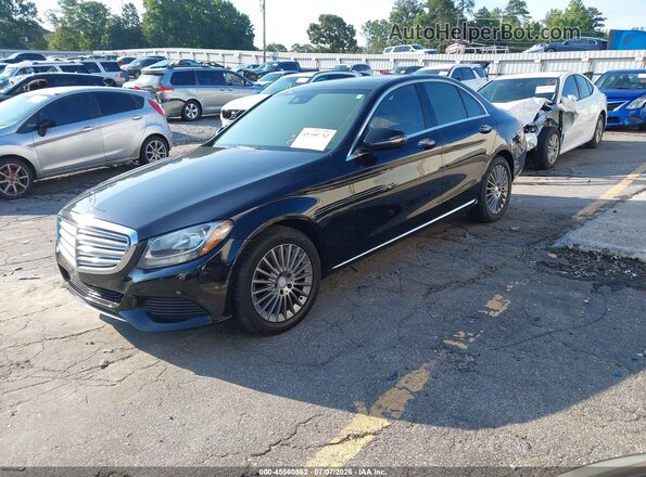 55SWF4KB0GU129770 2016 MERCEDES-BENZ C-CLASS Black Առջևի ձախ երեք քառորդ տեսարան
