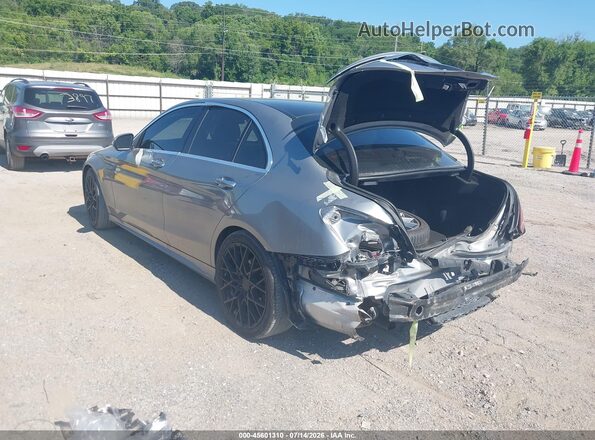 55SWF4KB0GU133012 2016 MERCEDES-BENZ C-CLASS Gray Trasero izquierdo