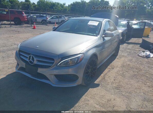 55SWF4KB0GU133012 2016 MERCEDES-BENZ C-CLASS Gray Vista tres cuartos delantera izquierda