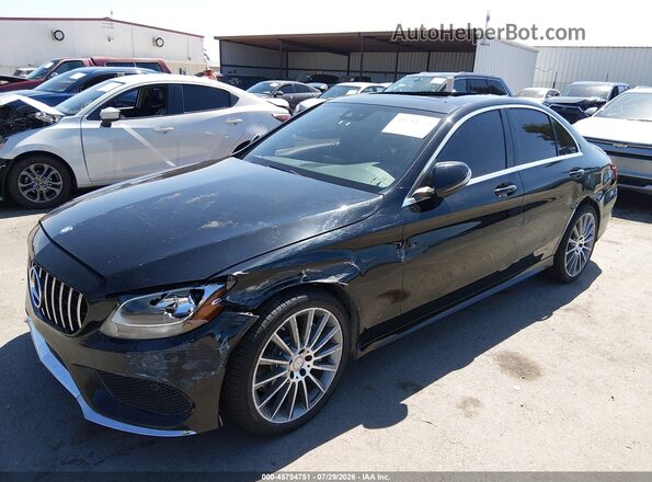 55SWF4KB0GU135777 2016 MERCEDES-BENZ C-CLASS Black Widok z przodu