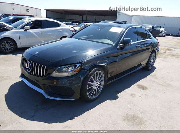 55SWF4KB0GU135777 2016 MERCEDES-BENZ C-CLASS Black Przód lewy