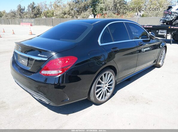 55SWF4KB0GU135777 2016 MERCEDES-BENZ C-CLASS Black Tył prawy