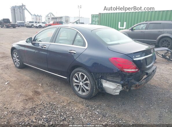 55SWF4KB0GU140753 2016 MERCEDES-BENZ C-CLASS Синий Задняя левая четверть