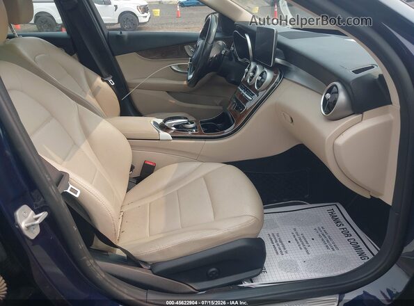 55SWF4KB0GU140753 2016 MERCEDES-BENZ C-CLASS Синий Вид салона спереди