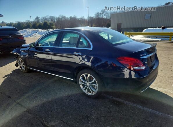 55SWF4KB0GU161795 2016 MERCEDES-BENZ C-CLASS Blue უკანა მარცხენა