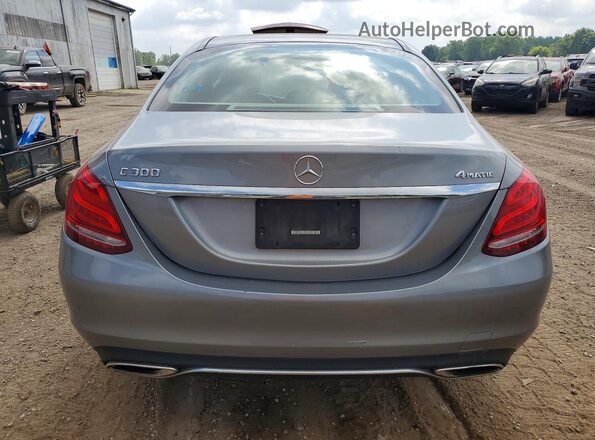 55SWF4KB0GU162459 2016 MERCEDES-BENZ C Silver Widok z tyłu